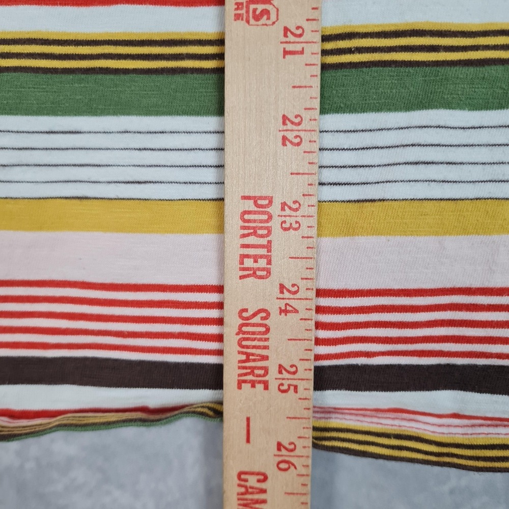 Guess Originals Shirt Mens Medium Multicolor Striped Logo Crewneck Tee T-Shirt - Picture 12 of 15